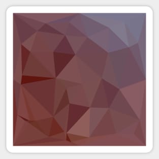 Indian Red Abstract Low Polygon Background Sticker